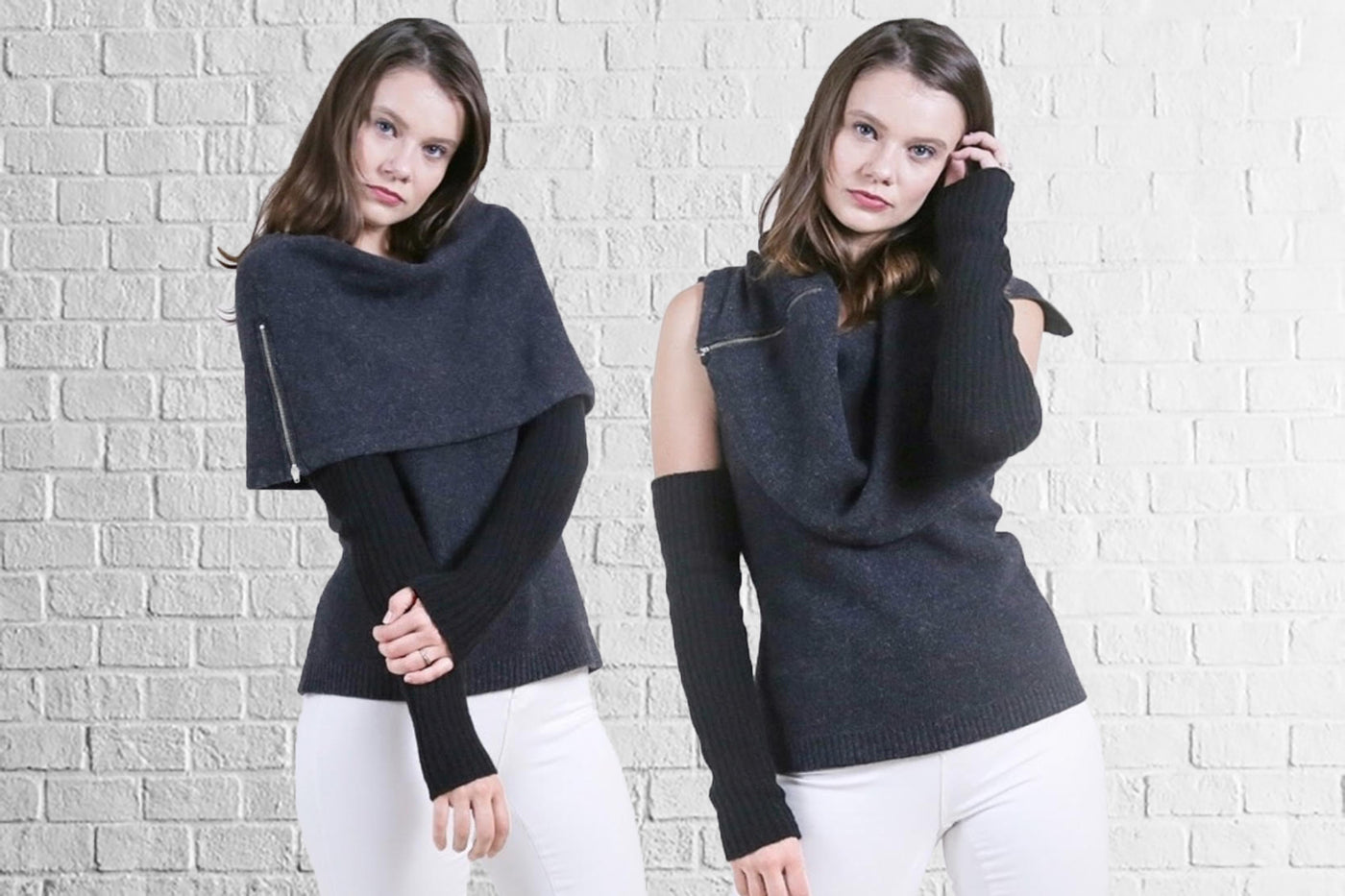 Eco Stole Sweater with Arm Warmer
